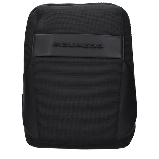 Black Fabric Crossbody Bag