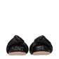 Black Leather Ballet Flats