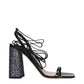 Black Leather Platform Sandals