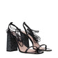 Black Leather Platform Sandals