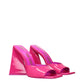 Pink Leather Platform Sandals