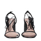 Black Leather Platform Sandals