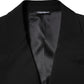 Black SICILIA Double Breasted Coat Blazer