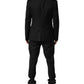 Black Wool Men Single Breasted 2 Piece Suit