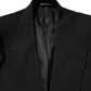 Black Cotton Single Breasted 2 Piece Suit