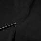 Black Cotton Single Breasted 2 Piece Suit