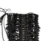 Black Eyelet Embellished Corset Style Top