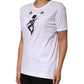 White Cotton Sequin Embellished Top T-shirt