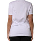 White Cotton Sequin Embellished Top T-shirt