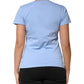 Blue Love Story Sequined Embellished Short Sleeves T-shirt