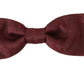 Elegant Maroon Silk Bow Tie