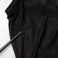 Black Nylon Sleeveless Round Neck Tank Top