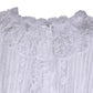 White Cotton Floral Lace Long Sleeves Top