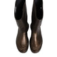 Metallic Brown Pull On Rain Boots Shoes