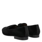 Black Velvet Loafers Formal Men Dress Shoes