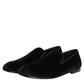 Black Jacquard Loafers Formal Men Dress Shoes