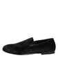 Black Jacquard Loafers Formal Men Dress Shoes
