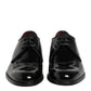 Black Leather Lace Up Men Derby Formal Shoes