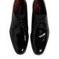 Black Leather Lace Up Men Derby Formal Shoes