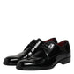 Black Leather Lace Up Men Derby Formal Shoes