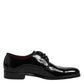 Black Leather Lace Up Men Derby Formal Shoes