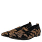 Black Floral Embroidery Men Loafers Shoes