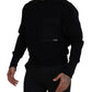 Black Cotton Crewneck Sweatshirt Sweater