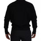 Black Cotton Crewneck Sweatshirt Sweater