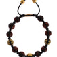 Radiant Red Tiger Eye & CZ Gold Bracelet