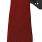 Elegant Silk Red Patterned Neck Tie