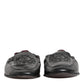 Black Leather Slip On Men Flat Loafers Shoes