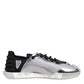 Silver Black Nylon NS1 Low Top Men Sneakers Shoes