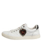 White Silver Sacred Heart Men Sneakers Shoes