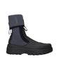 Black Cotton Ankle Boots