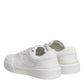 White Miami Leather Low Top Sneakers Shoes