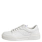 White Miami Leather Low Top Sneakers Shoes