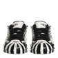Black White Studded Low Top Sneakers Shoes