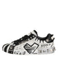 Black White Studded Low Top Sneakers Shoes