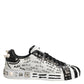 Black White Studded Low Top Sneakers Shoes