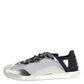 Silver Black Nylon NS1 Low Top Sneakers Shoes