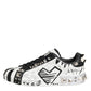 Black White Studded Low Top Sneakers Shoes