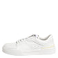 White Miami Leather Low Top Sneakers Shoes