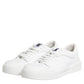 White Miami Leather Low Top Sneakers Shoes