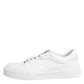 White Miami Leather Low Top Sneakers Shoes