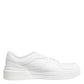White Miami Leather Low Top Sneakers Shoes