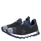 Blue Black Slip On Low Top Men Sneakers Shoes
