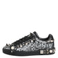 Black Portofino Stud Embellished Sneakers Shoes