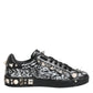 Black Portofino Stud Embellished Sneakers Shoes
