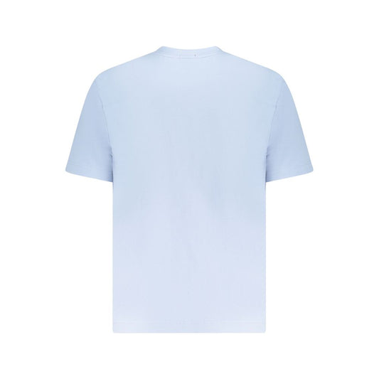 Blue Cotton Men T-Shirt