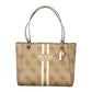Beige Polyethylene Women Handbag